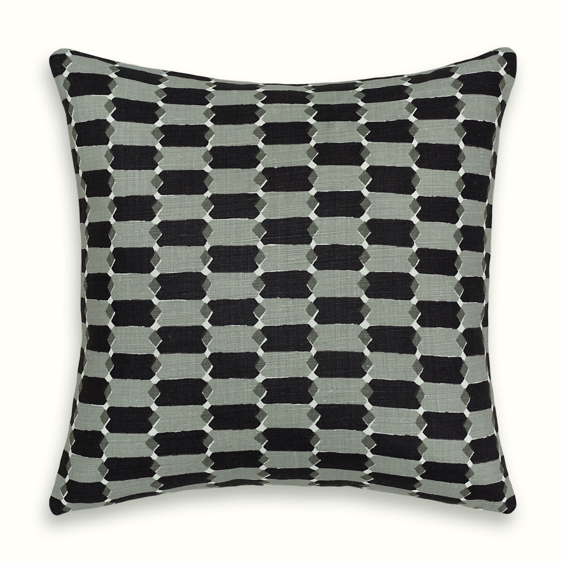 Jet Black And White Geo Throw Pillow Jet Black And White Geo Throw Pillow